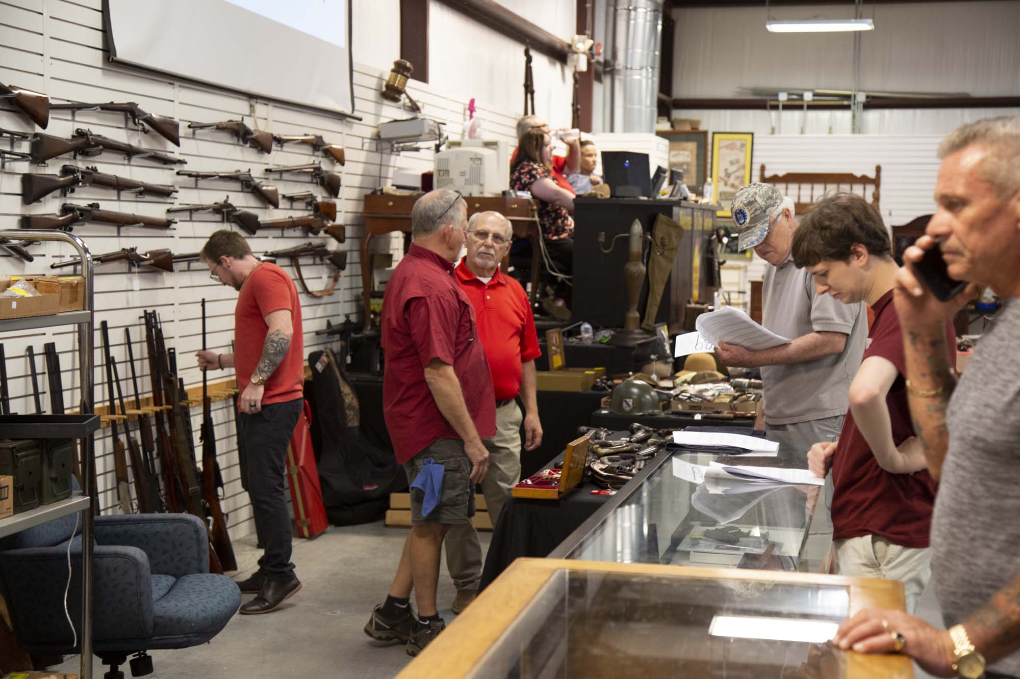 More Customers shopping at auction